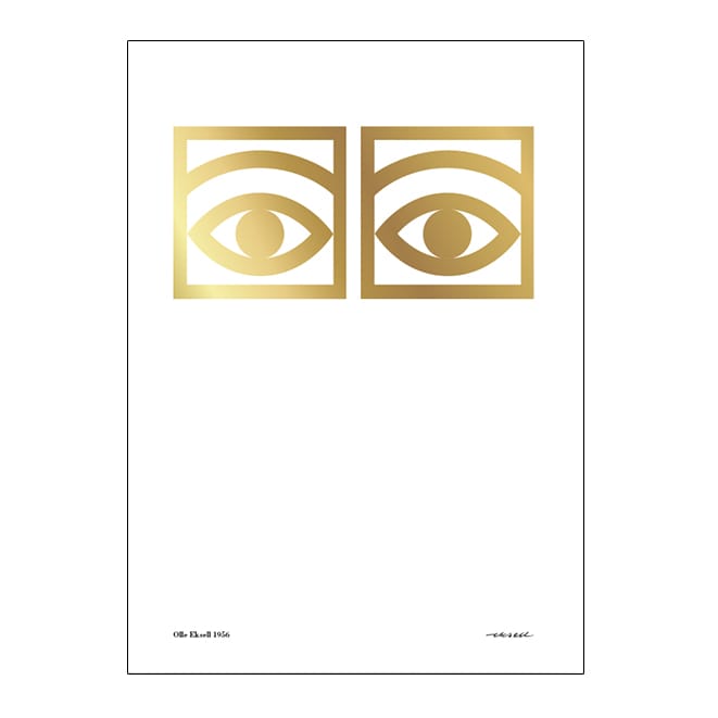 Ögon Poster gold - 50 x 70cm - Olle Eksell