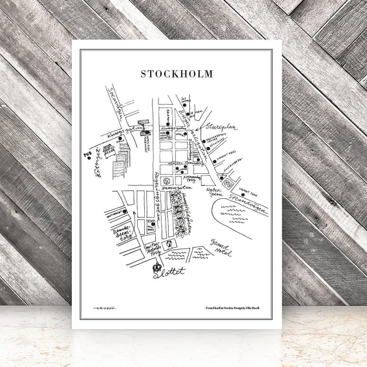 Stockholm Poster, 50 x 70cm Olle Eksell