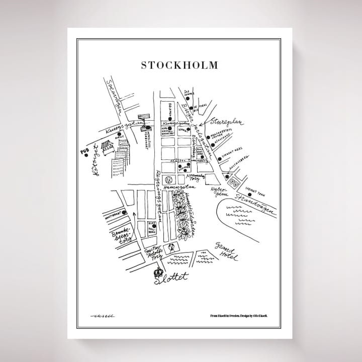 Stockholm Poster, 50 x 70cm Olle Eksell