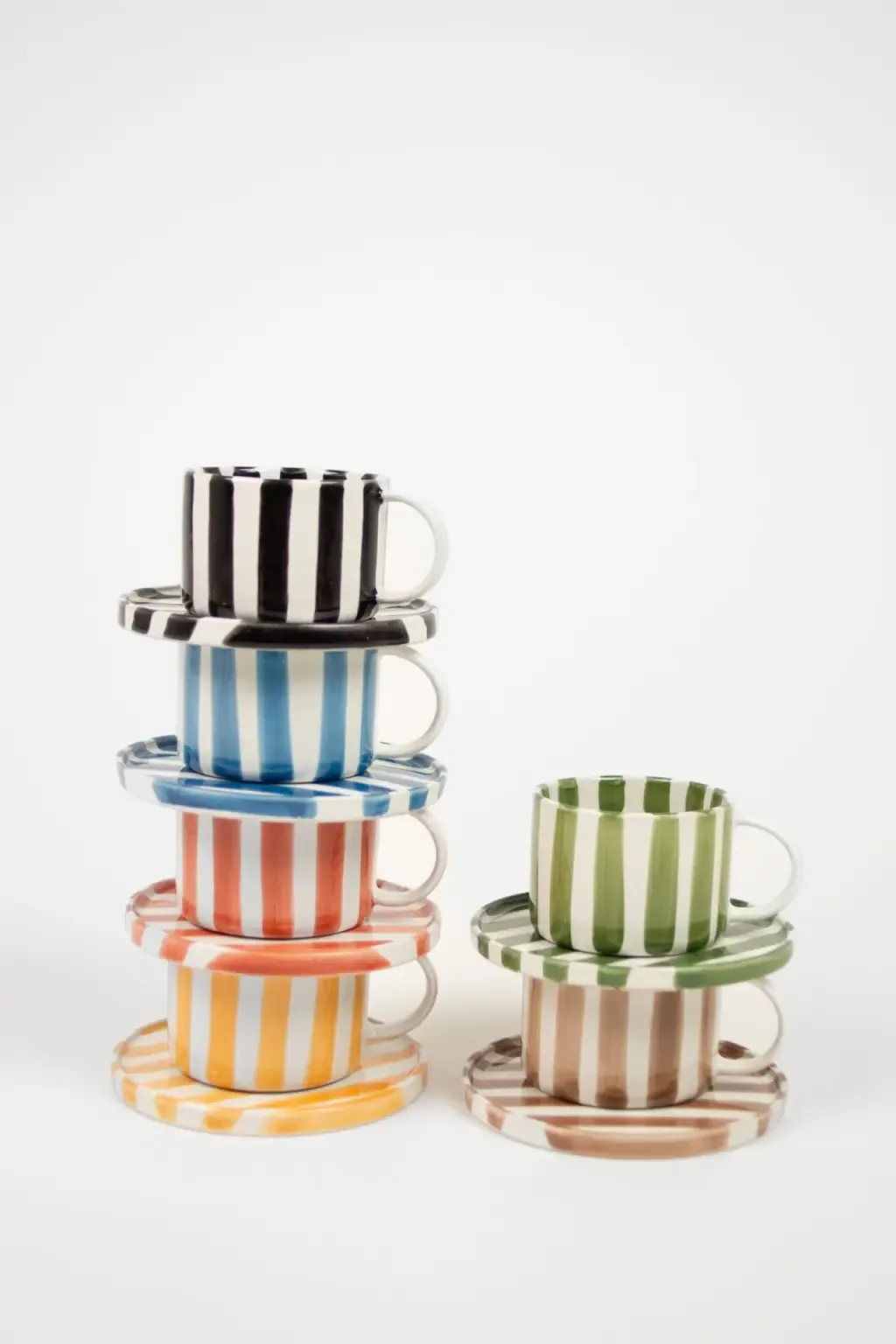 Monica Tasse mit Untertasse 4er-Pack - Schwarz Olsson & Jensen