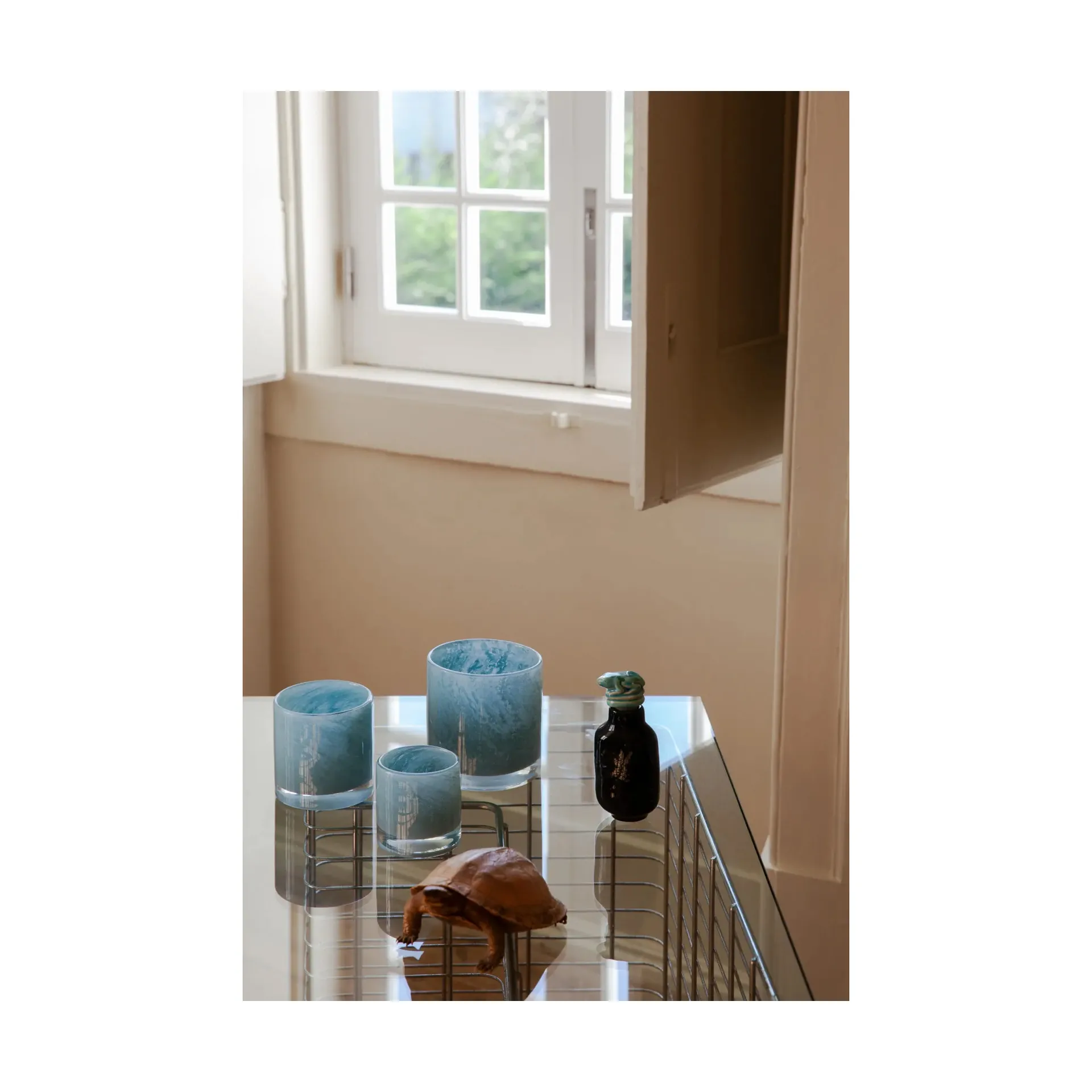 Nilla Windlicht 12cm, Hellblau Olsson & Jensen