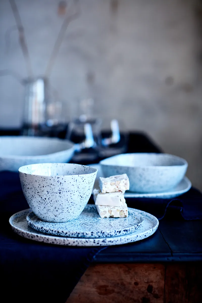 Poppi kleiner Teller 21cm, Weiß-schwarz Olsson & Jensen