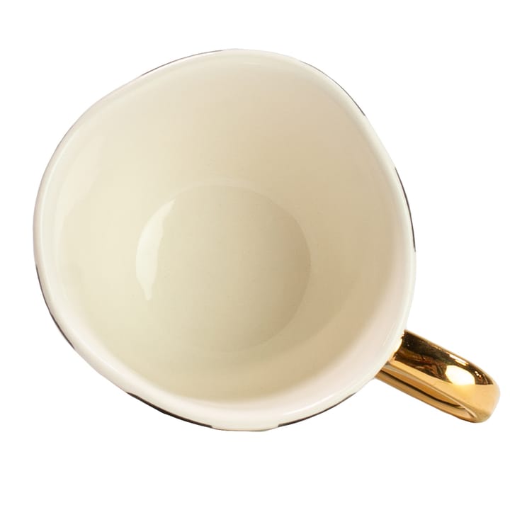 Vigdis Tasse - Schwarz-weiß-gold - Olsson & Jensen