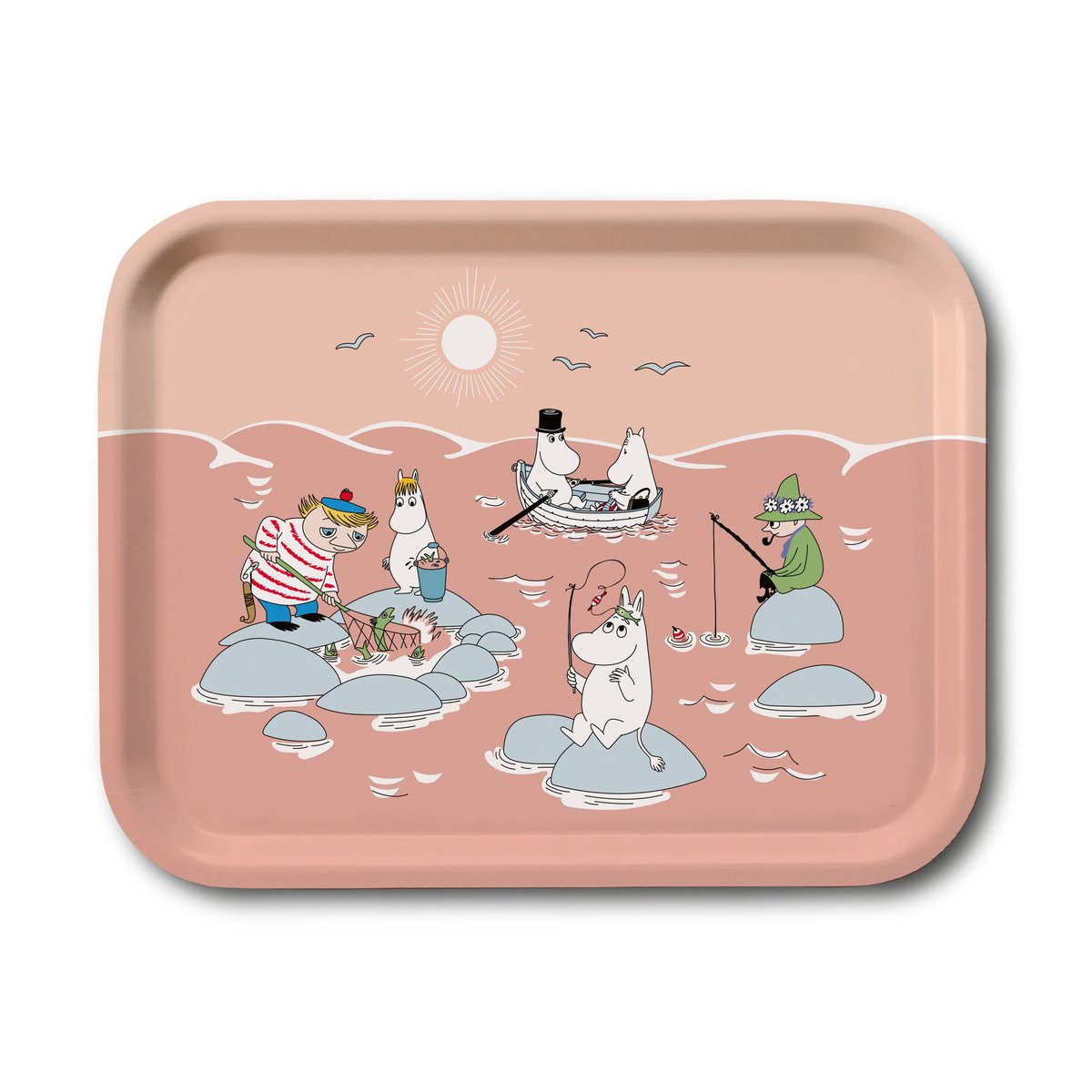 Opto Design Fiske Mumin Sommer 2022 Tablett 20 x 27cm Rosa