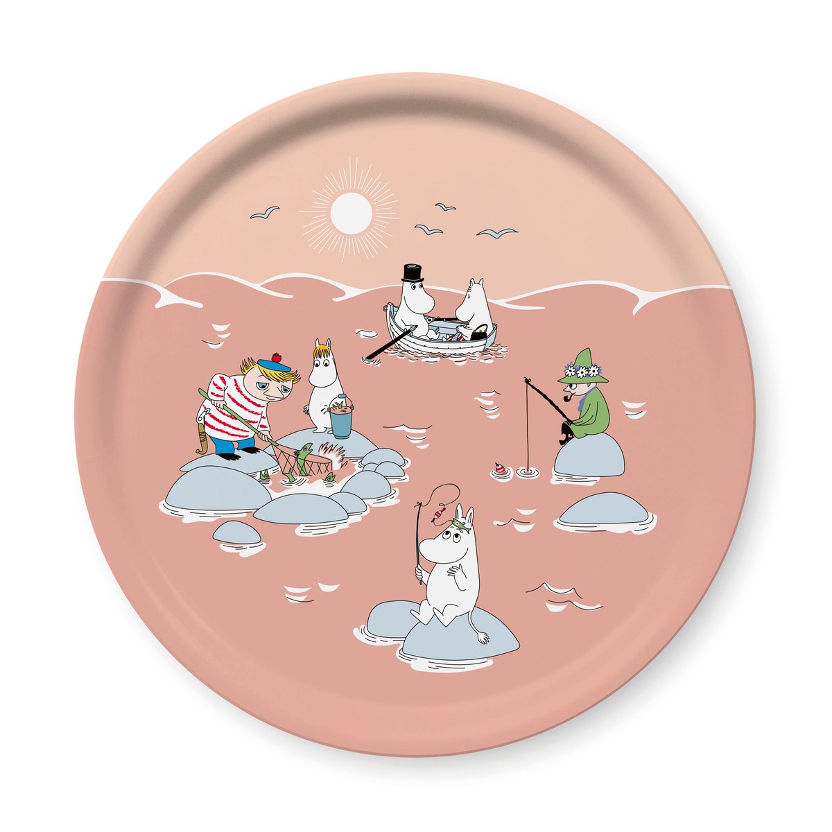 Opto Design Fiske Mumin Sommer 2022 Tablett Ø31cm Rosa
