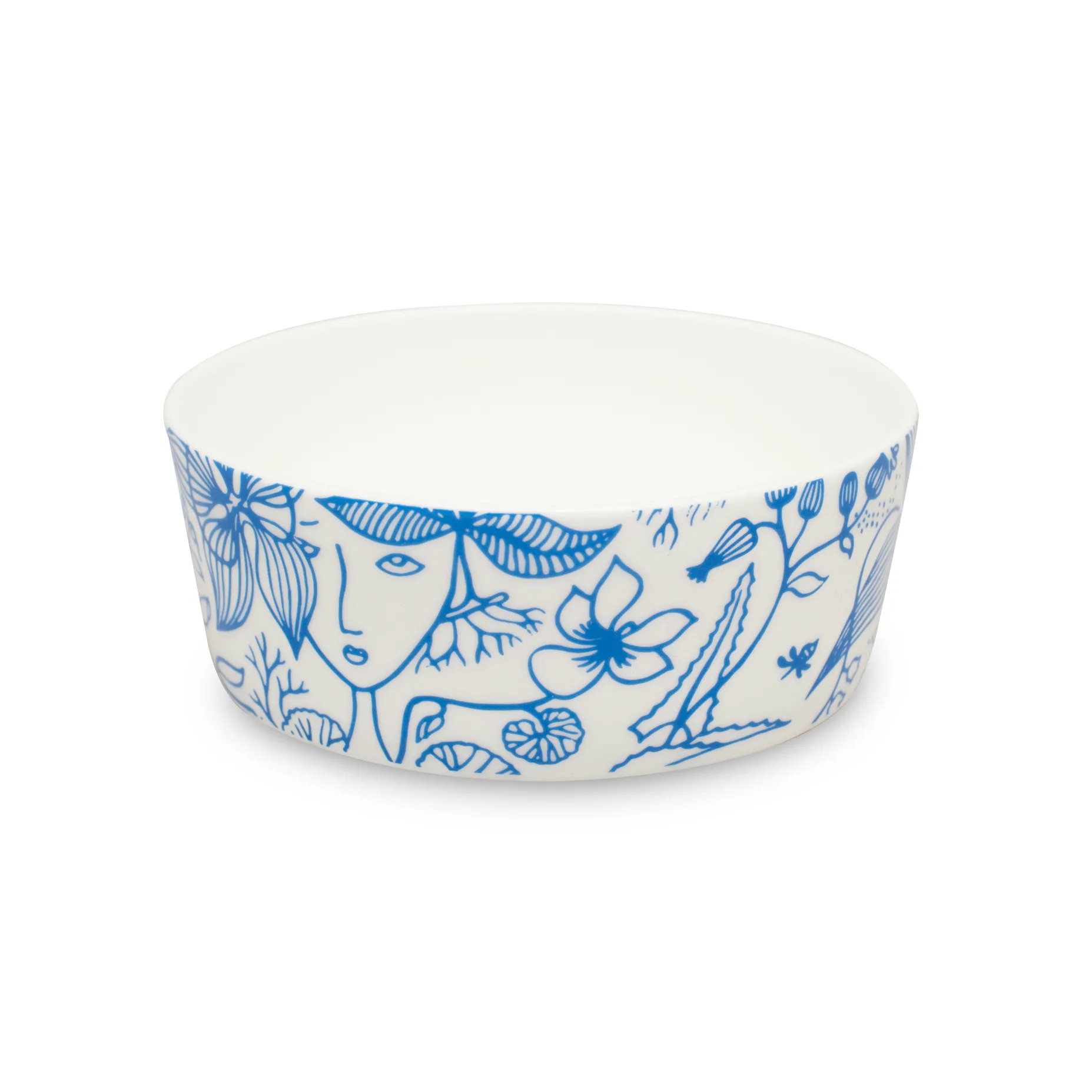 Grazia Schale klein, Blau-weiß Opto Design