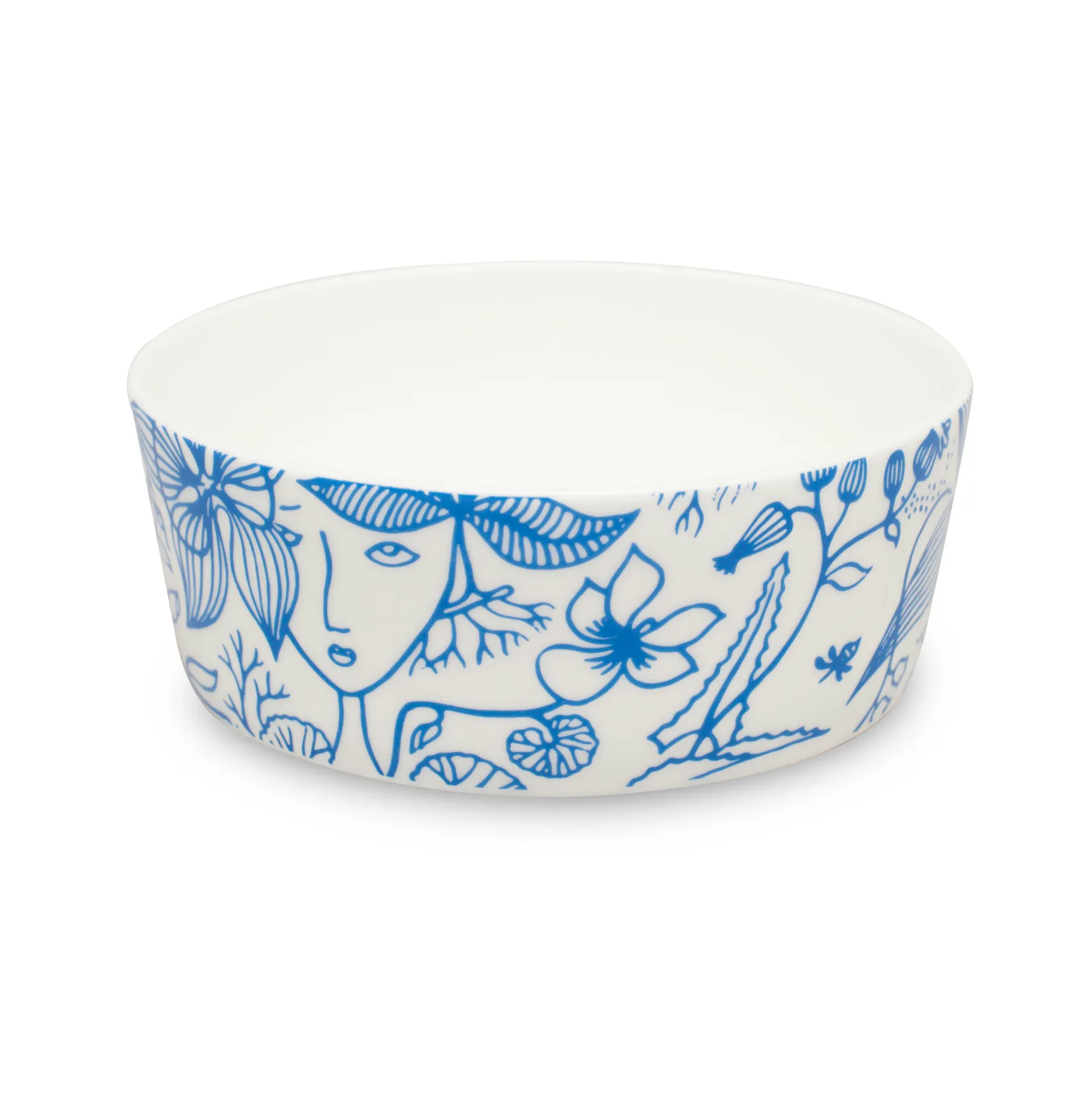 Grazia Schale mittel, Blau-weiß Opto Design