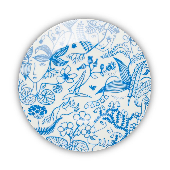 Grazia Teller 19,5cm, Blau-weiß Opto Design