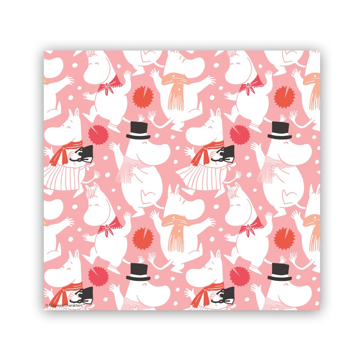 Opto Design Moomin celebration Serviette 33x33 cm 12er Pack Weiß-Rosa