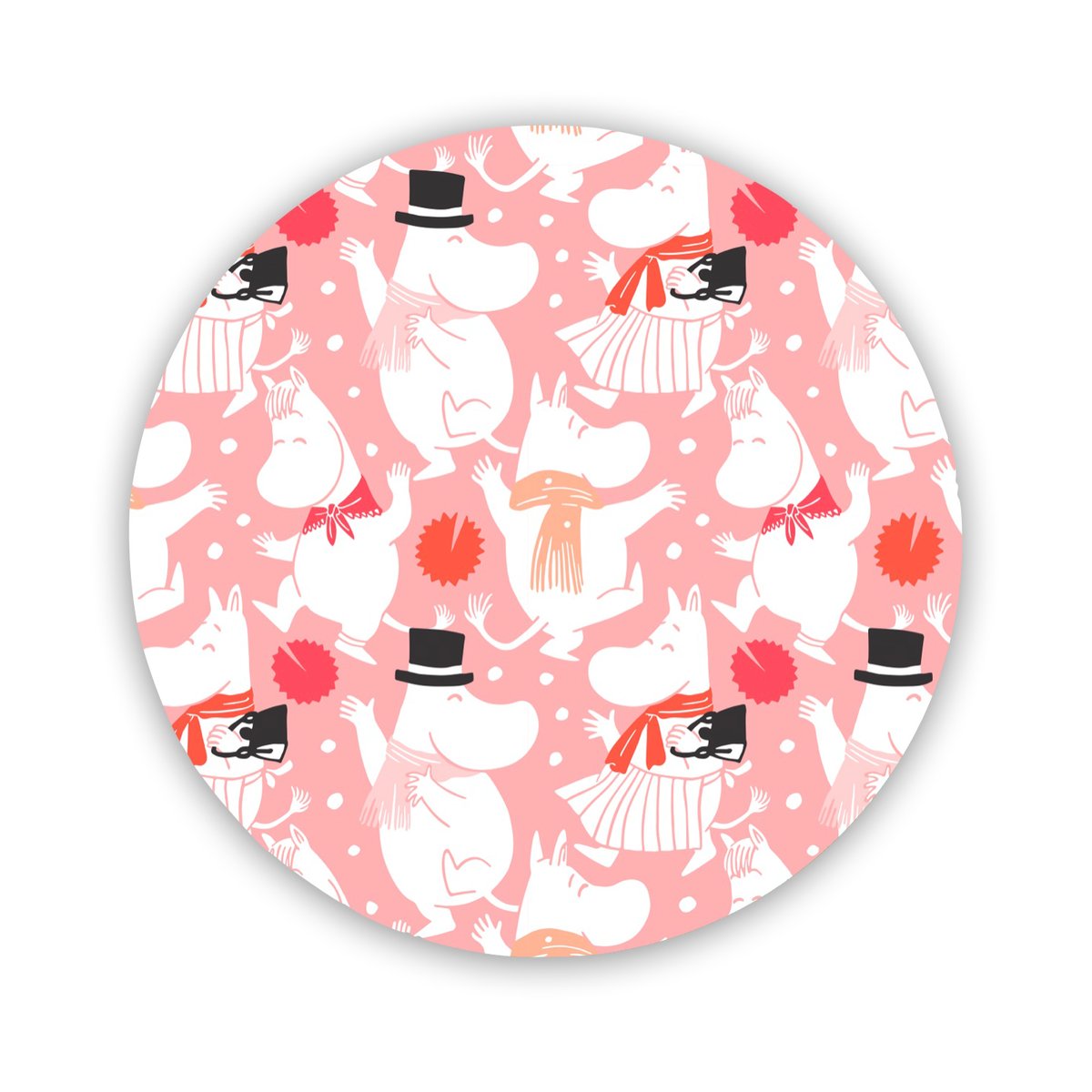 Opto Design Moomin celebration Topfuntersetzer Ø21 cm Weiß-Rosa
