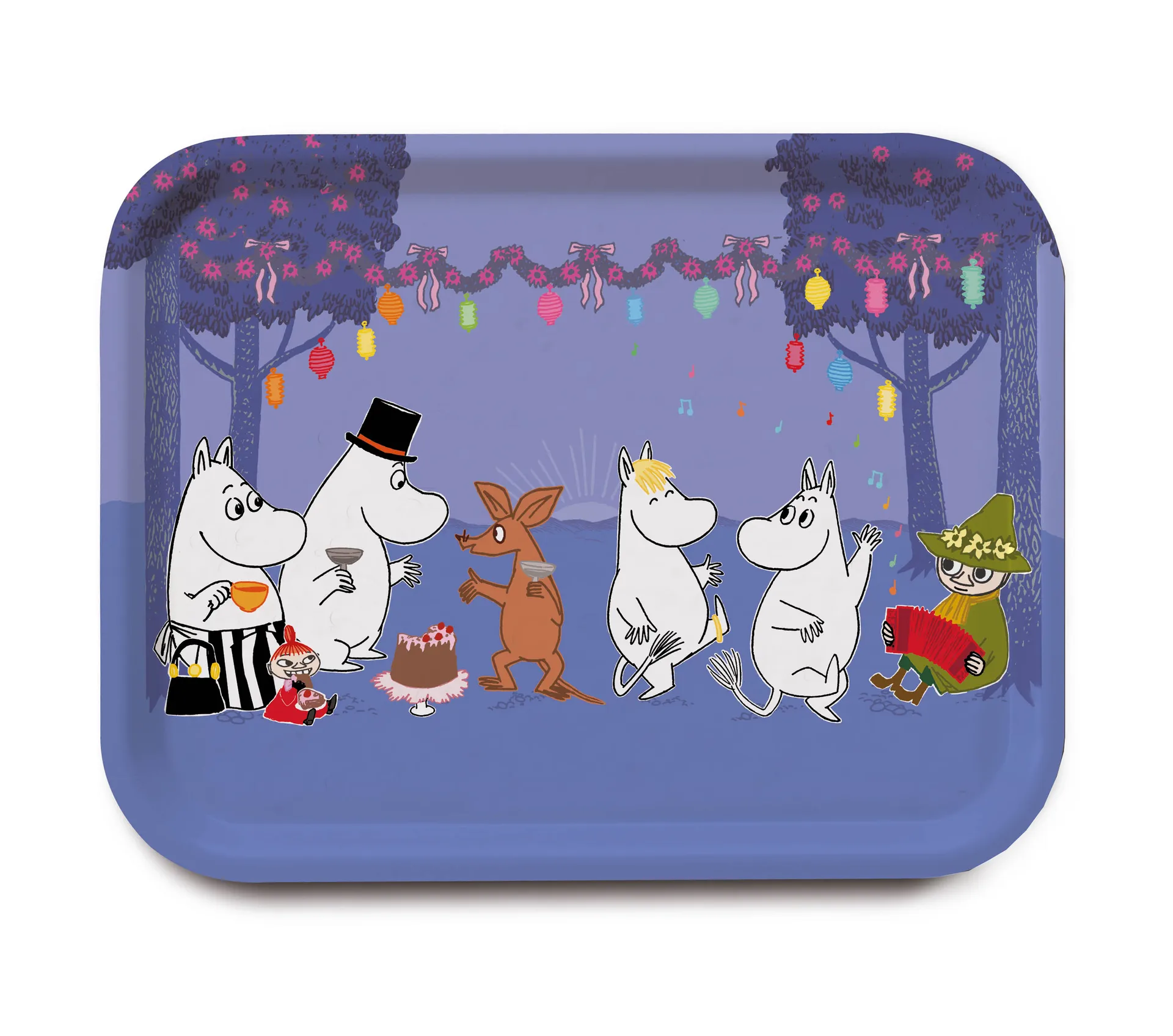 Moomin Dancing Tablett, Blau Opto Design
