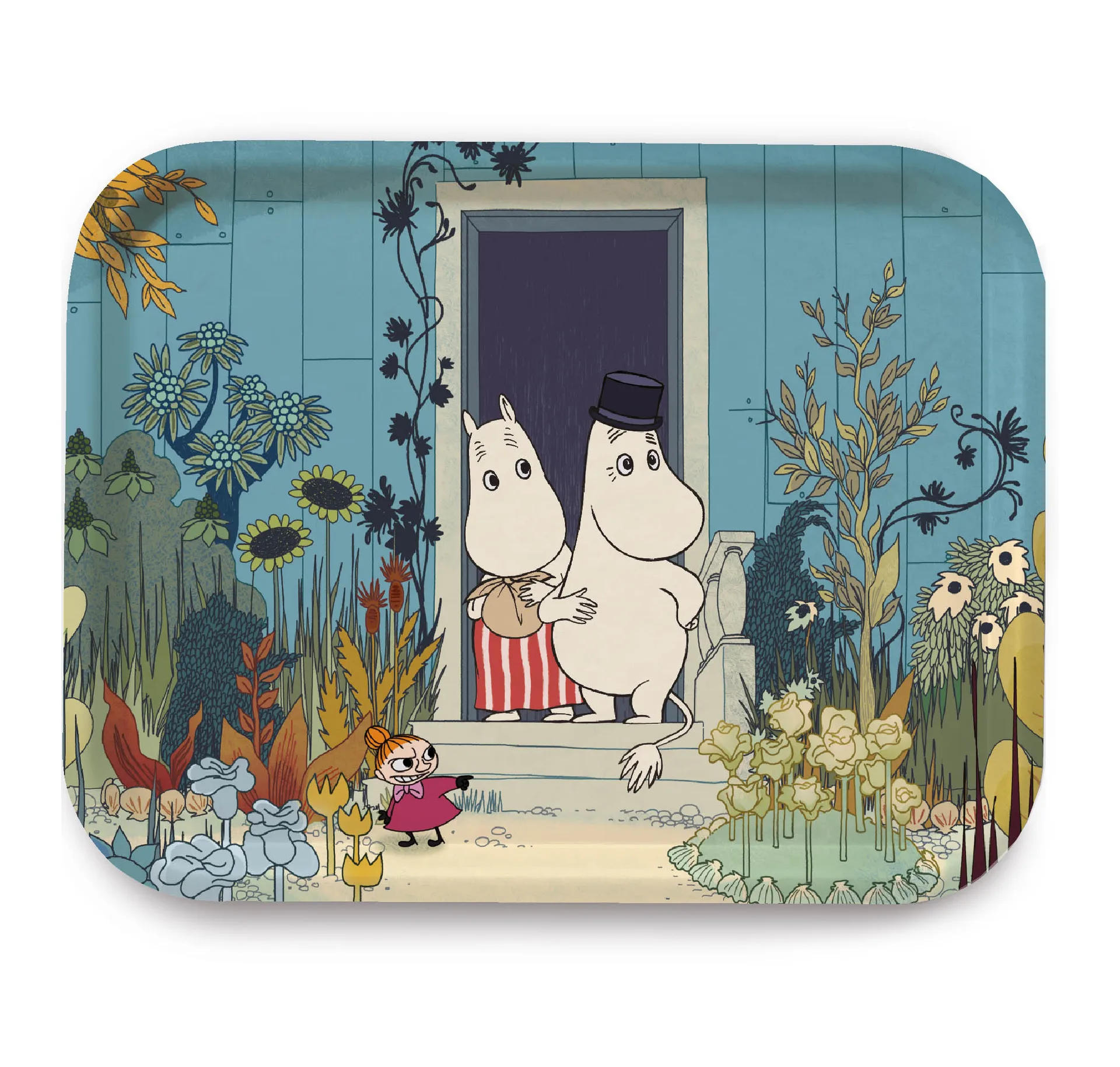 Moomin Riviera Doorstep Tablett, Blau-multi Opto Design