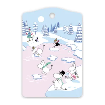 Mumin Schneidebrett Winter 2022 20 x 30cm - Blau-Weiß-Rosa - Opto Design