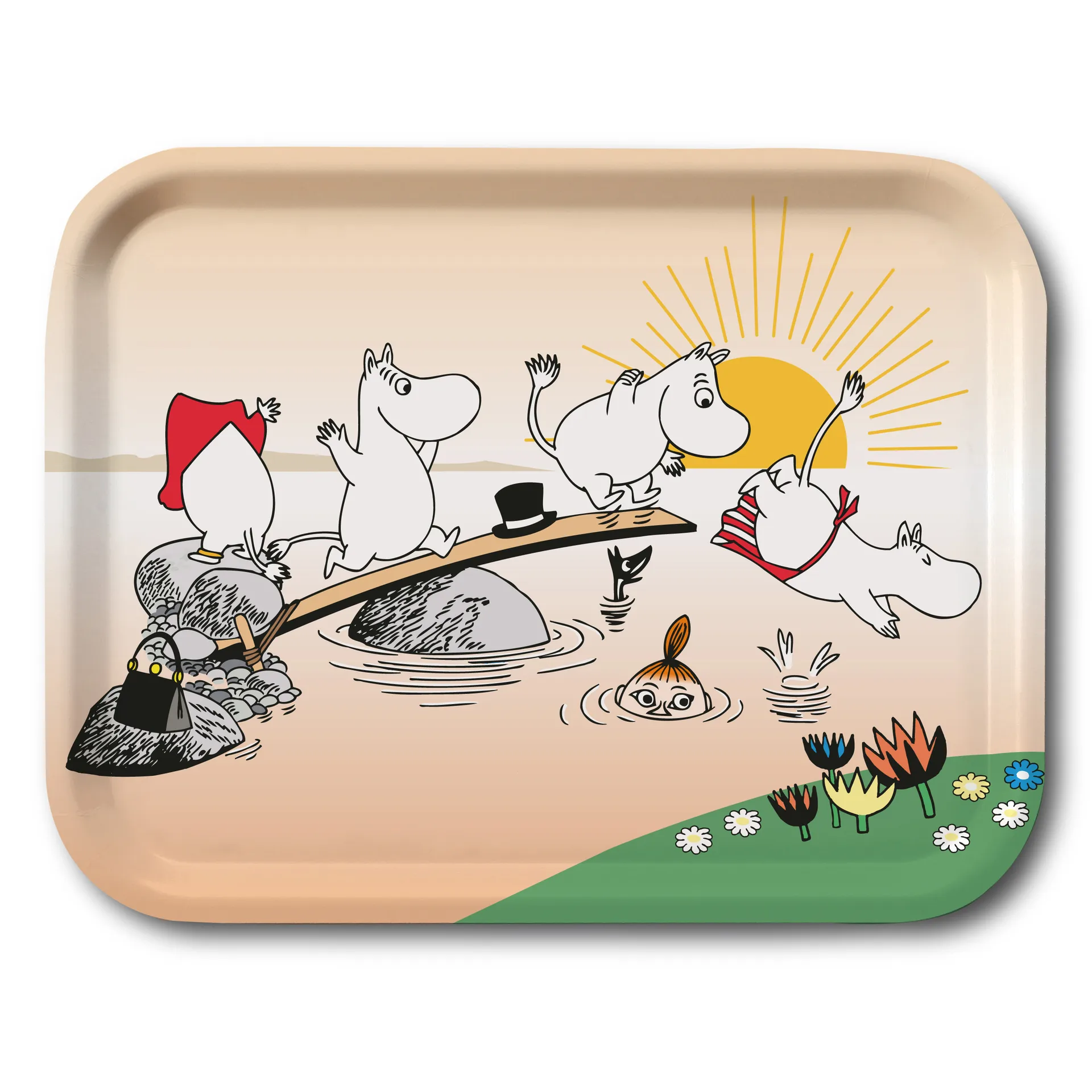 Mumin Sommer Baden Tablett, 27 x 20cm Opto Design