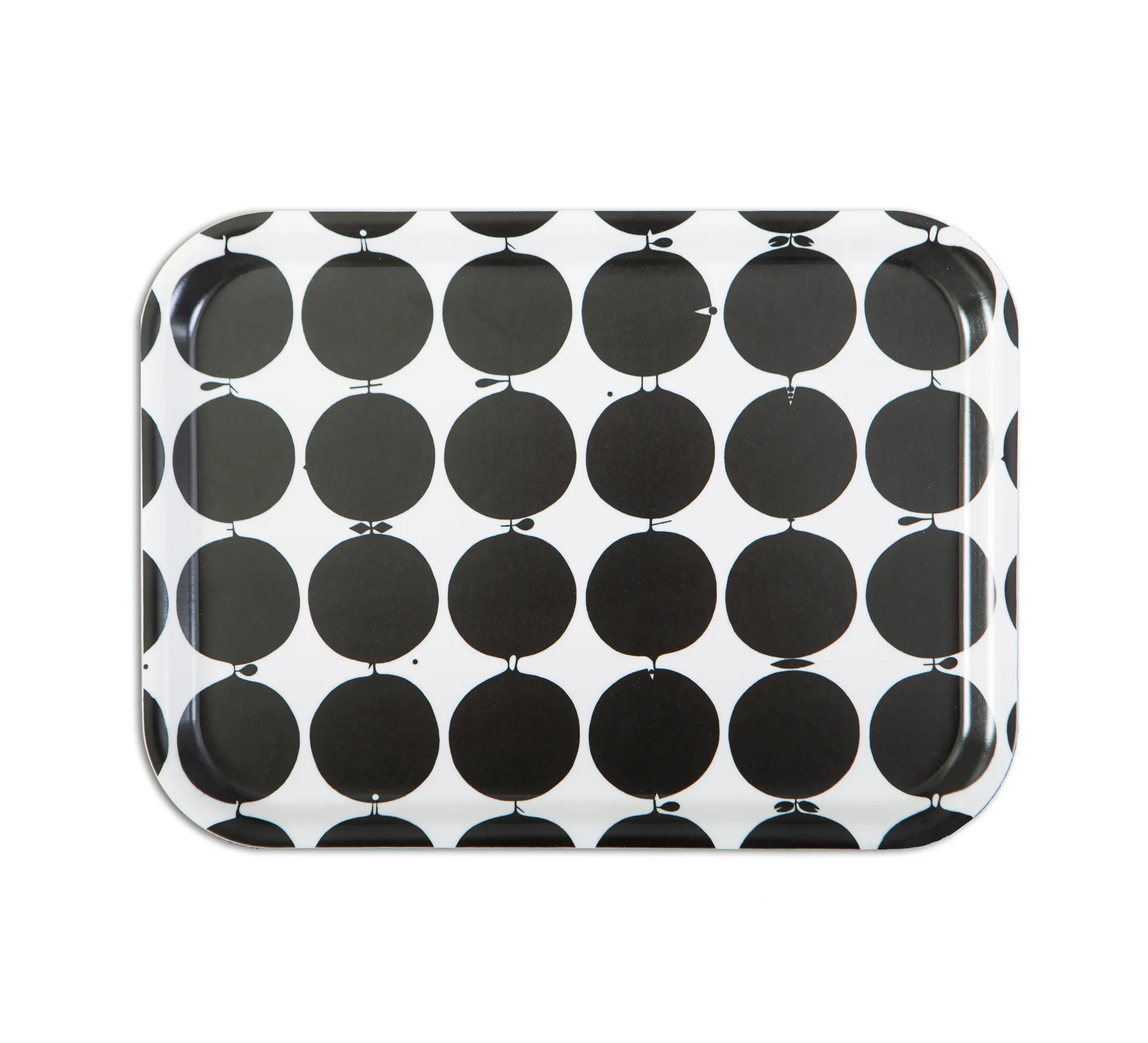 Tallyho Tablett 36 x 28cm, Schwarz-weiß Opto Design