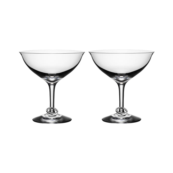 Amor Vincit Omnia Glas 2er Pack - Champagner Coupe 2er Pack - Orrefors