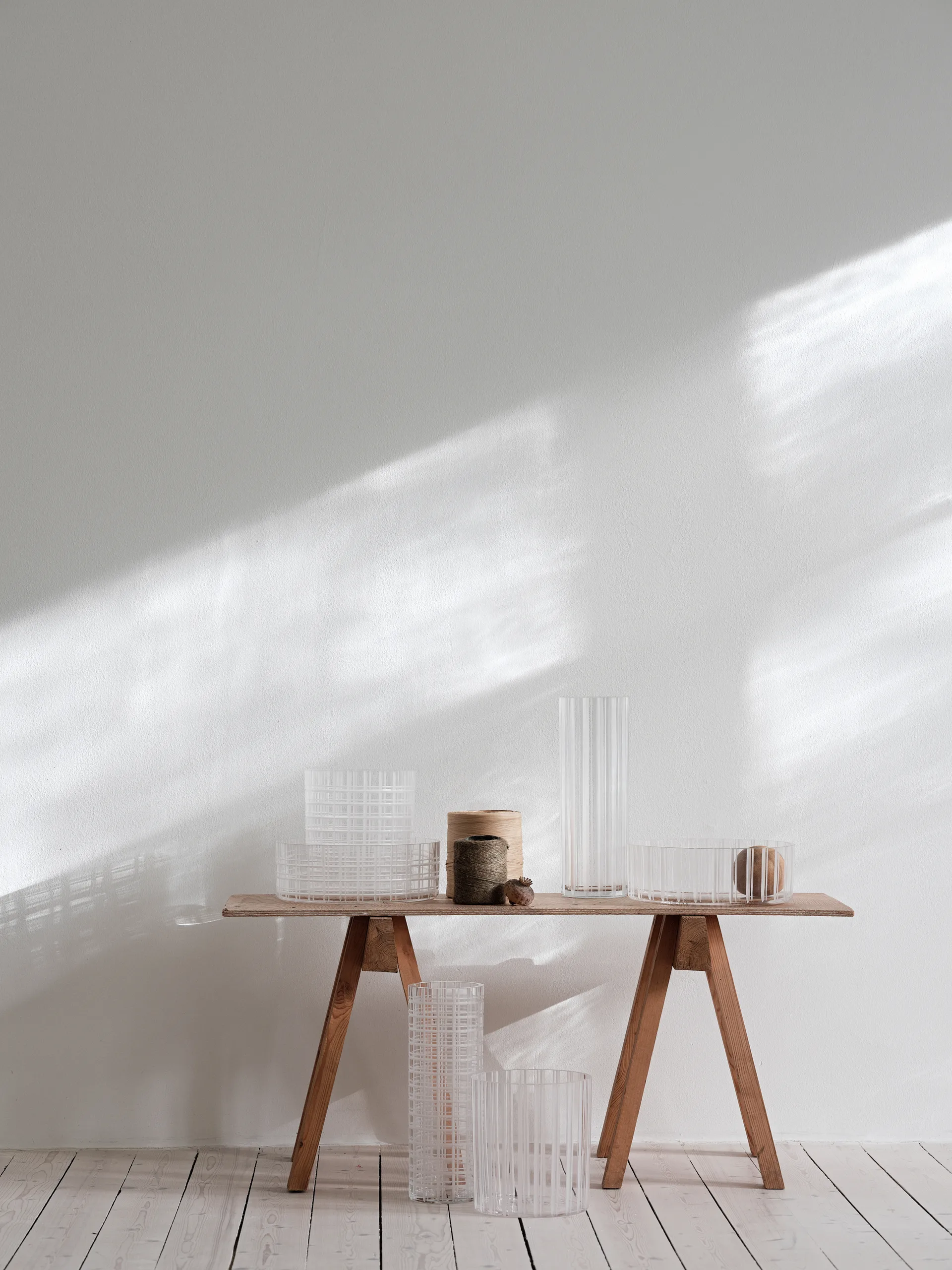 Cut in number Vase 20cm, Gittermuster Orrefors