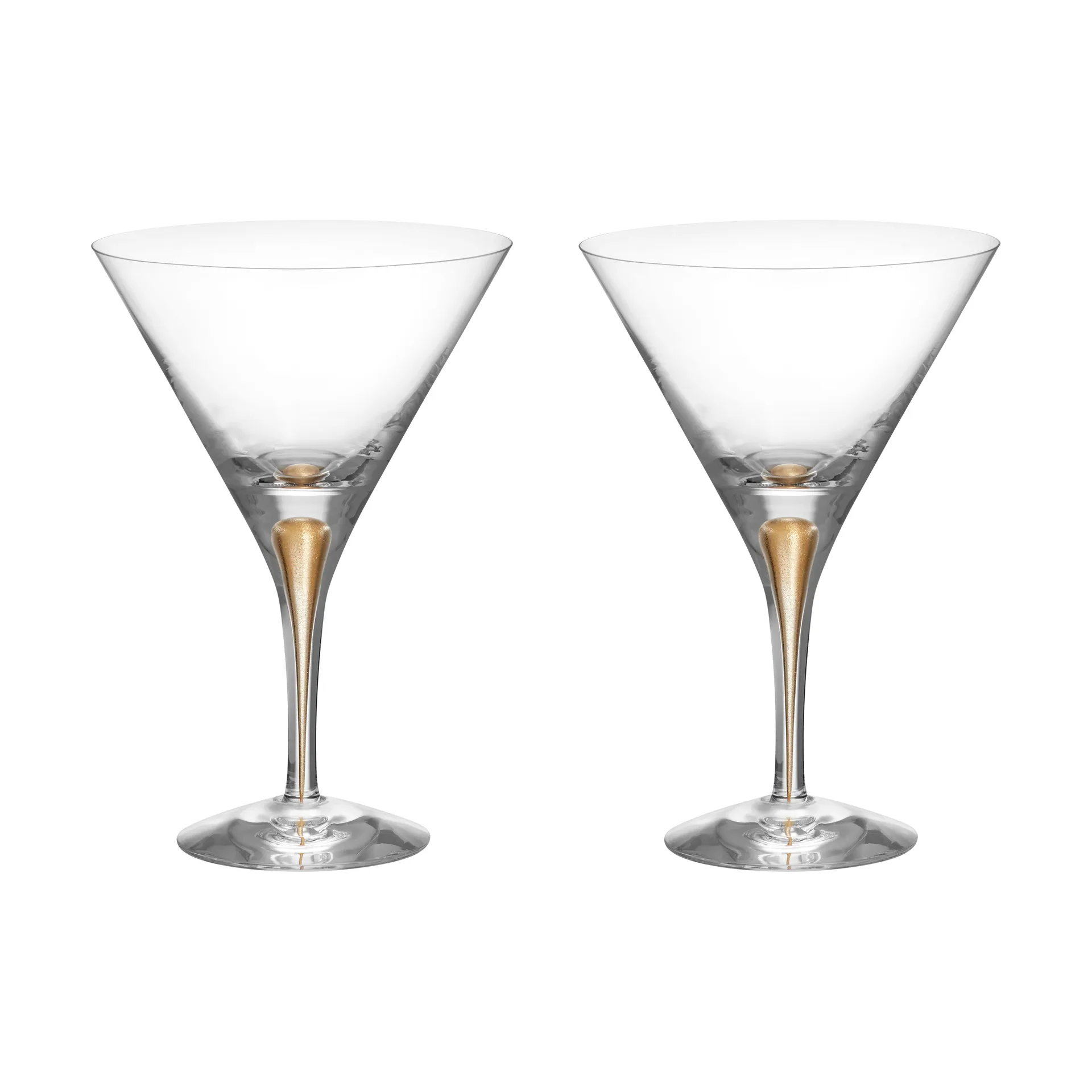 Intermezzo Martiniglas 25 cl 2er-Pack, Gold Orrefors
