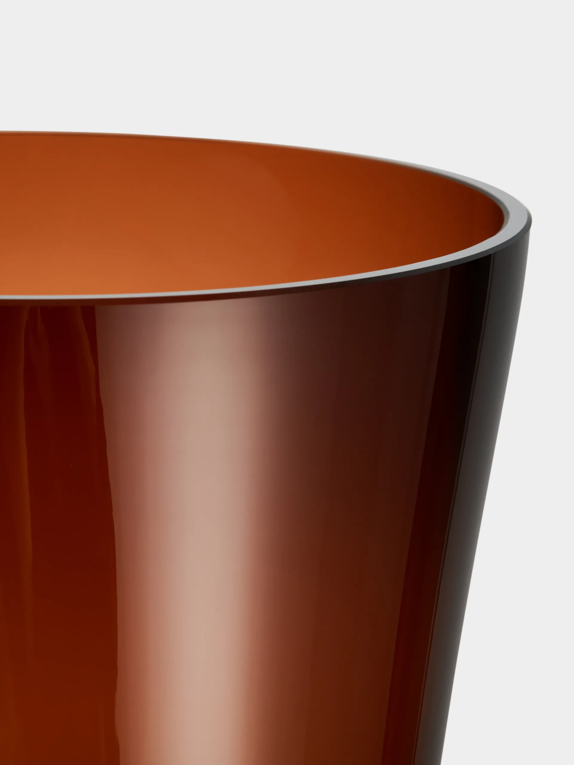 Squeeze Vase, Sunset brown Orrefors