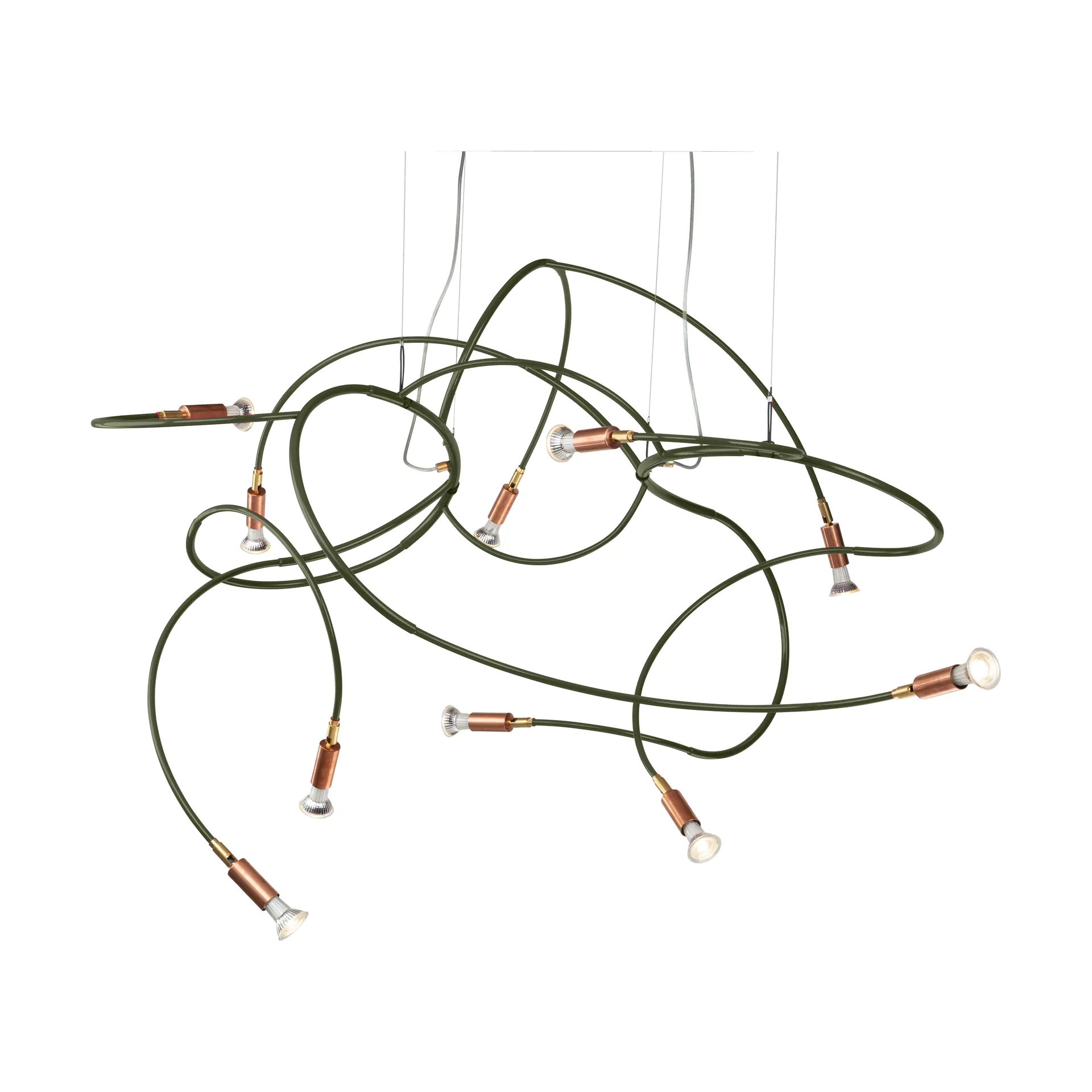 Andromeda Deckenleuchte 108 cm, Grüner Stahl Örsjö Belysning