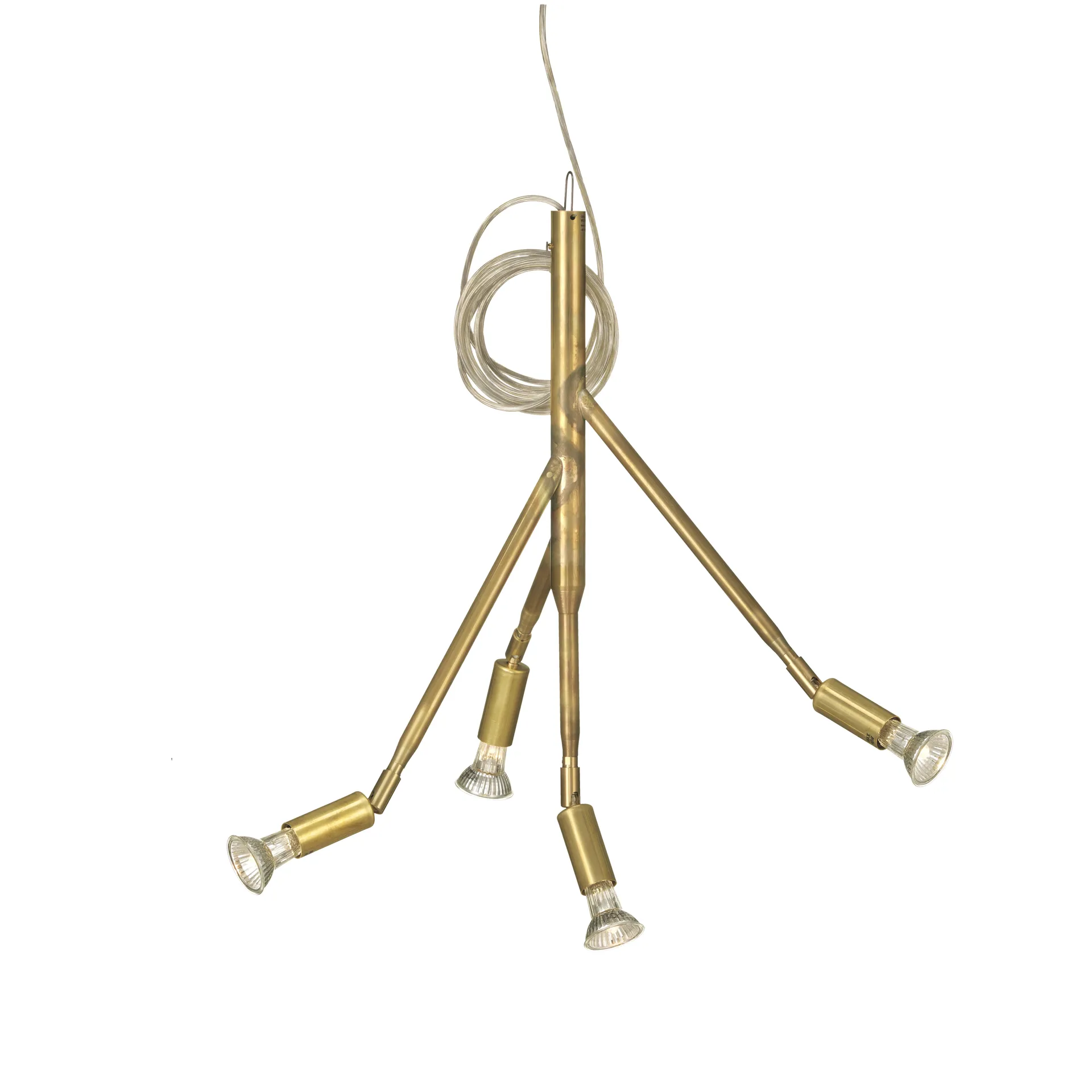 Kvist Pendelleuchte klein, Unbehandeltes Messing Örsjö Belysning