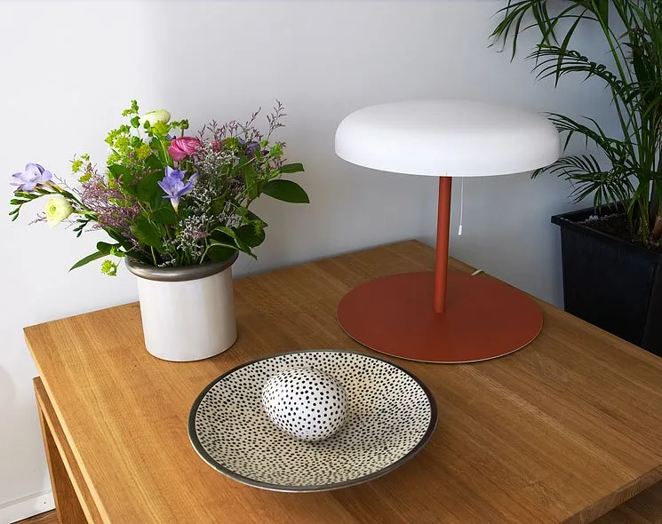 Mushroom Tischleuchte, Orange Örsjö Belysning