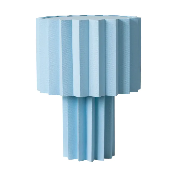 Plissé Tischleuchte Textil - Hellblau, 40,9 cm - Örsjö Belysning