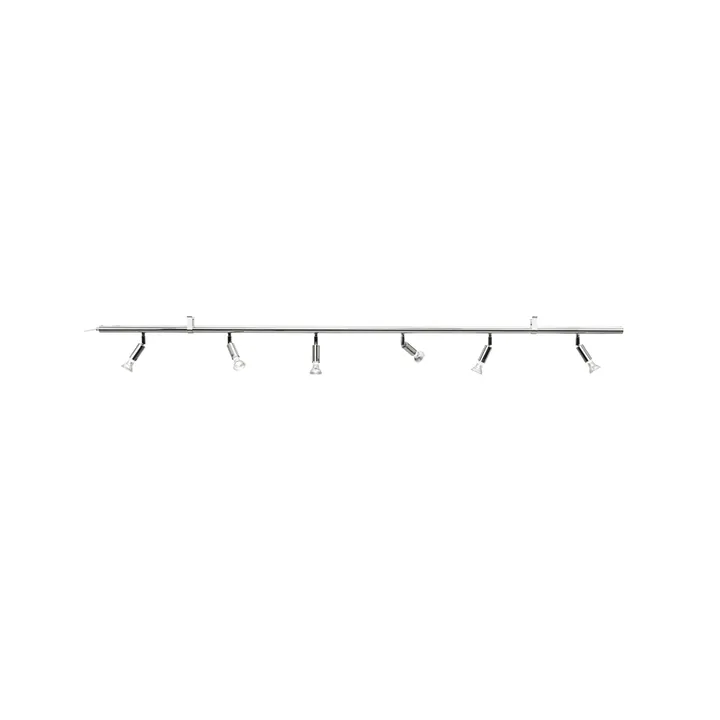 Star 6 Wand- und Pendelleuchte - Messing vernickelt, 200 cm - Örsjö Belysning