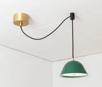 Streck Pendelleuchte small 11x21 cm - Tannengrün RAL 6028 - Örsjö Belysning