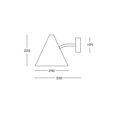 Tratten Wandleuchte, Kupfer massiv Örsjö Belysning