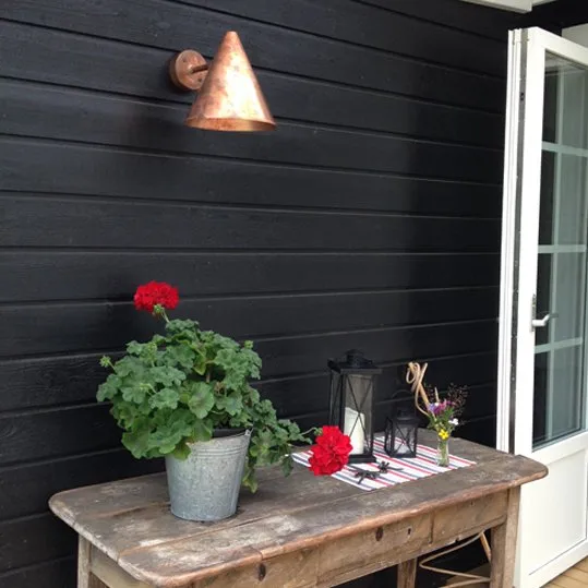 Tratten Wandleuchte, Kupfer massiv Örsjö Belysning