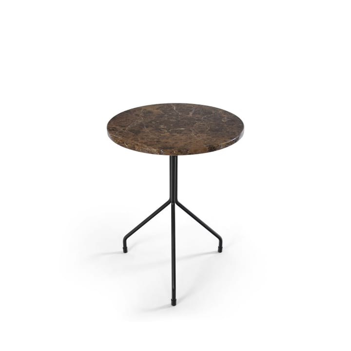 All For One Beistelltisch - Marmor Braun, ø50, Schwarzes Gestell - OX Denmarq