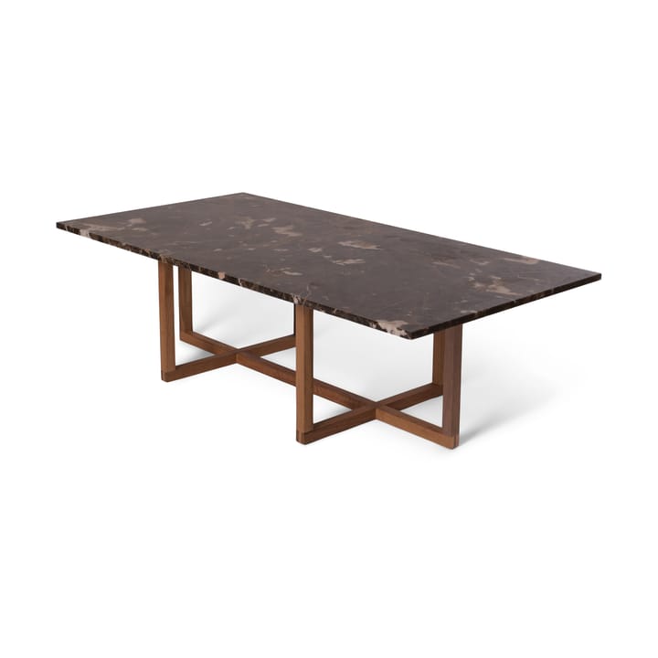 Big Ninety Couchtisch 70x140 cm, Untergestell smoked oak  - Brauner Marmor - OX Denmarq