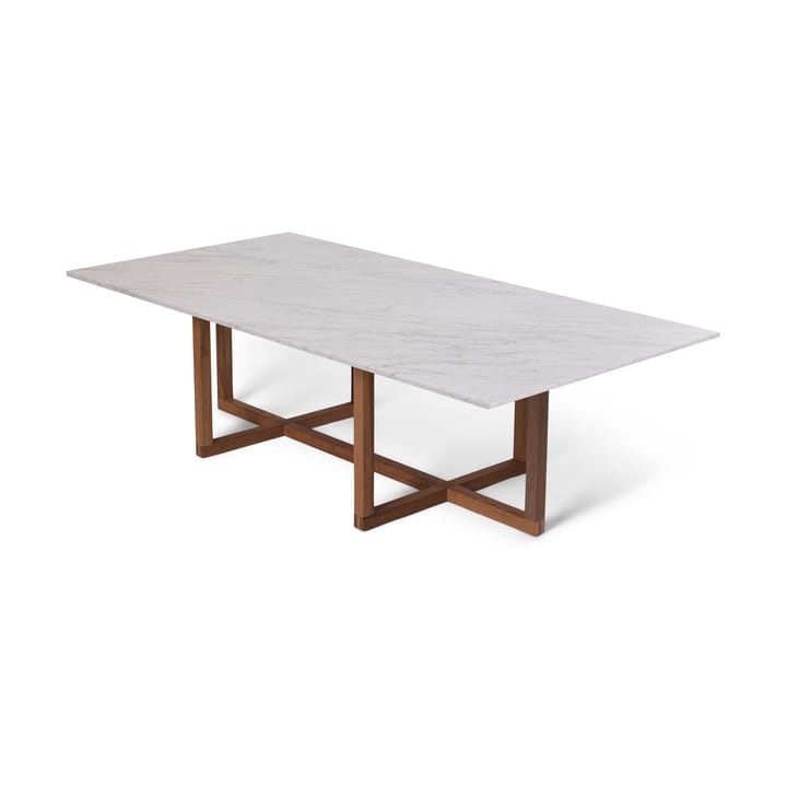 Big Ninety Couchtisch 70x140 cm, Untergestell smoked oak  - Weißer Marmor - OX Denmarq