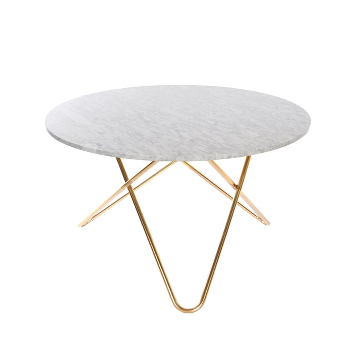 Big O Table Esstisch - Marmor carrara, Messinggestell - OX Denmarq