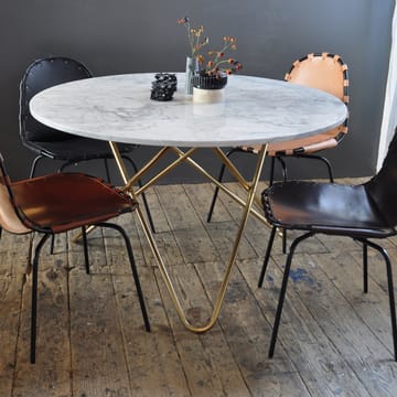 Big O Table Esstisch - Marmor marquina, Edelstahlgestell - OX Denmarq