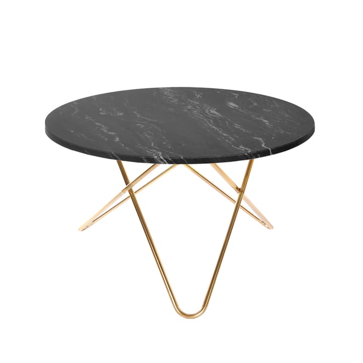 Big O Table Esstisch - Marmor marquina, Messinggestell - OX Denmarq