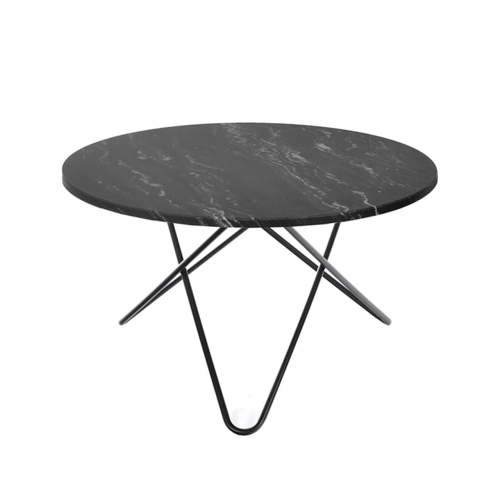Big O Table Esstisch - Marmor marquina, Schwarzes Gestell - OX Denmarq
