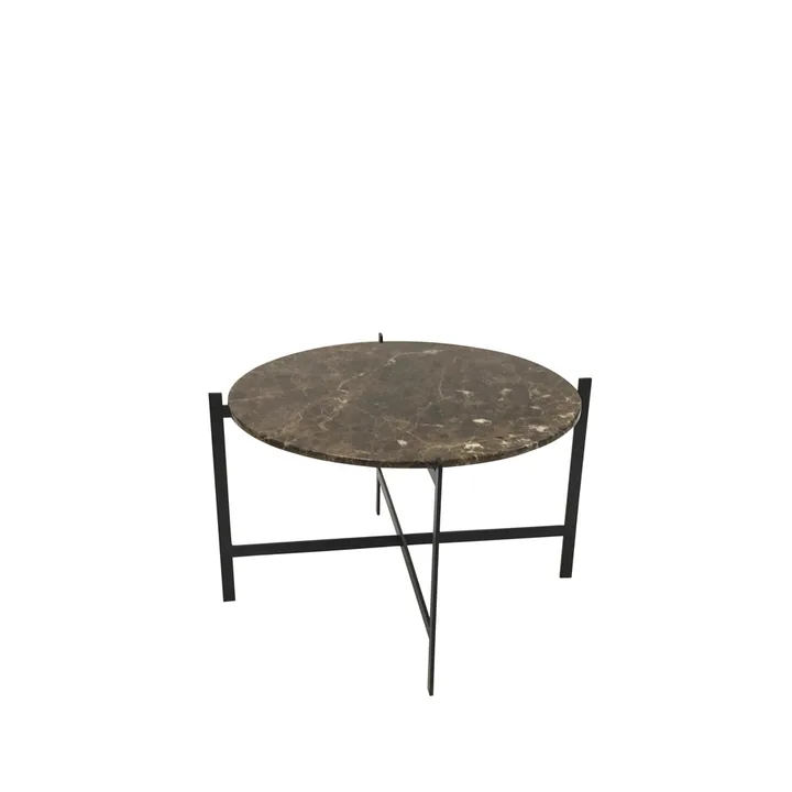 Deck Couchtisch - Marmor Braun, Schwarzes Gestell - OX Denmarq