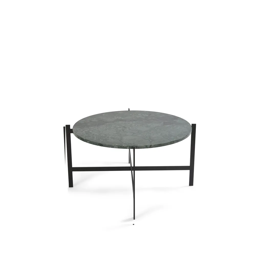 Deck Couchtisch, Marmor Grün, Schwarzes Gestell OX Denmarq