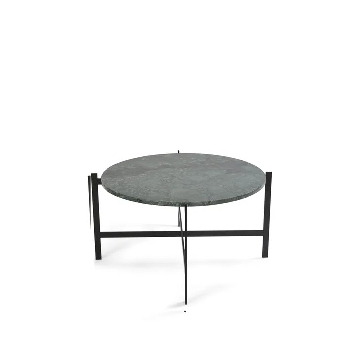 Deck Couchtisch - Marmor Grün, Schwarzes Gestell - OX Denmarq