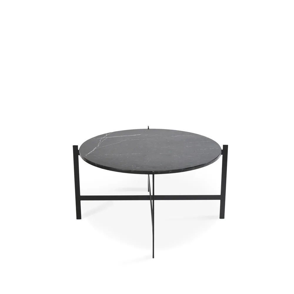 Deck Couchtisch, Marmor Schwarz, Schwarzes Gestell OX Denmarq