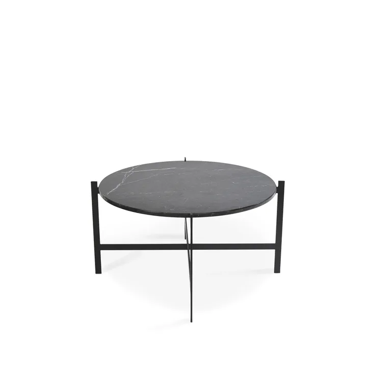Deck Couchtisch - Marmor Schwarz, Schwarzes Gestell - OX Denmarq