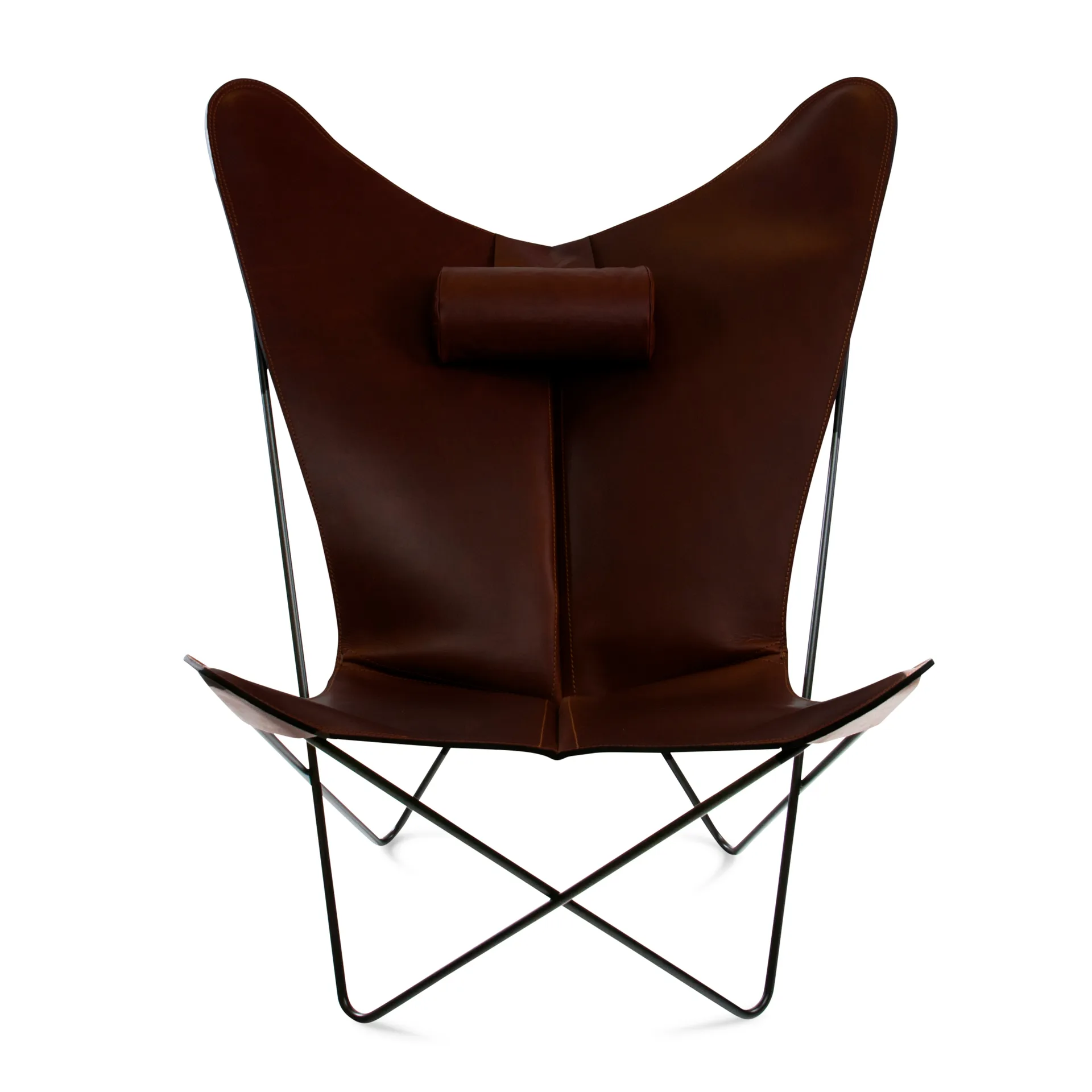KS Sessel, Schwarzes Gestell, Mocca OX Denmarq