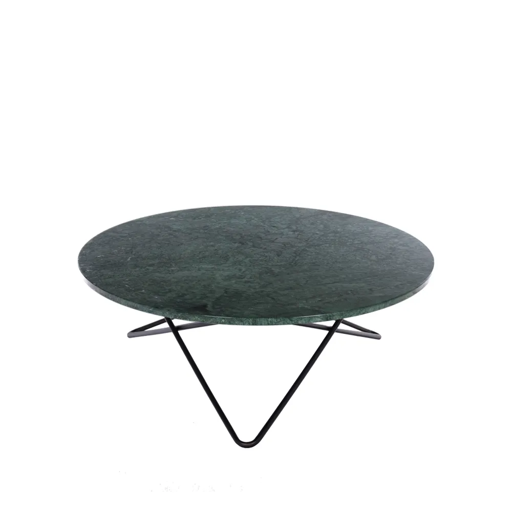 Large O Table Couchtisch, Marmor indio, Schwarz lackiertes Gestell OX Denmarq
