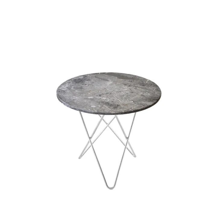 Mini O Table Couchtisch - Marmor grau , edelstahlgestell - OX Denmarq