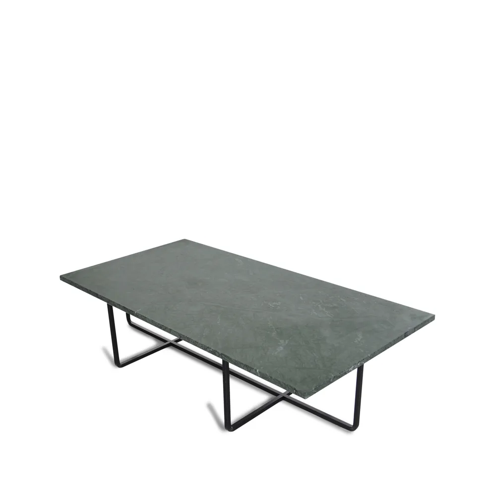 Ninety Couchtisch rechteckig, Marmor indio, Schwarzes Gestell OX Denmarq