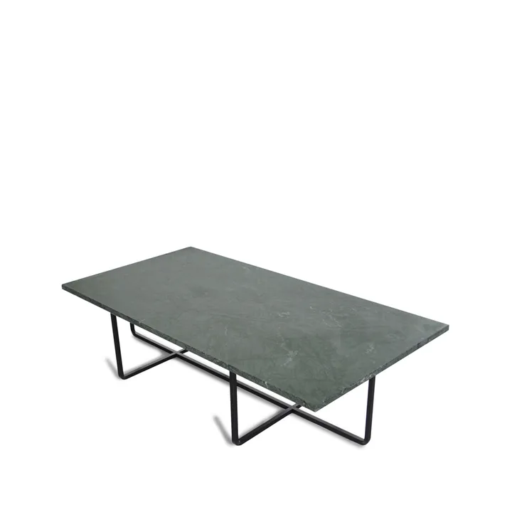 Ninety Couchtisch rechteckig - Marmor indio, Schwarzes Gestell - OX Denmarq