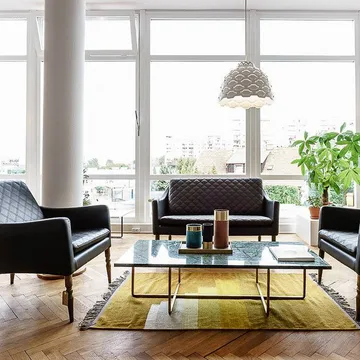 Ninety Couchtisch rechteckig - Marmor marquina, Schwarzes Gestell - OX Denmarq