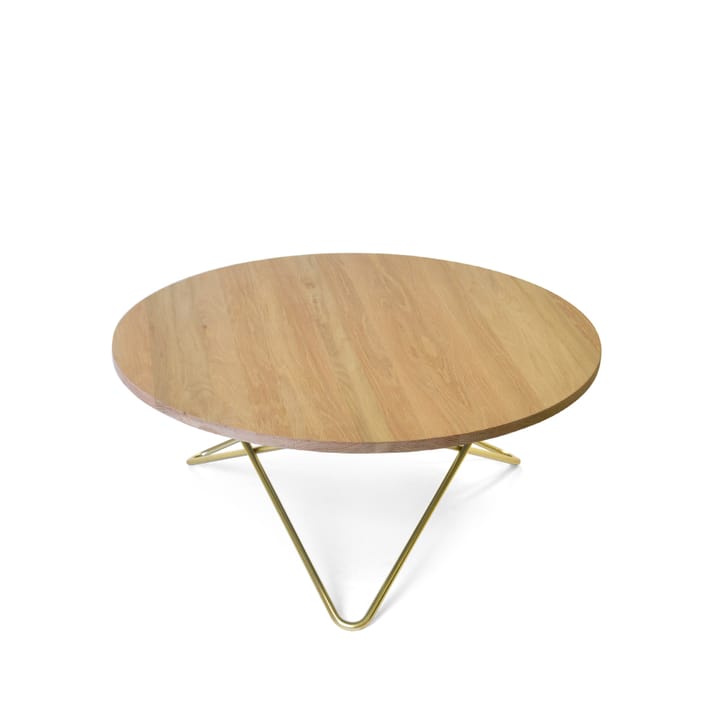 O Table Beistelltisch - Eiche mattlack, Messinggestell - OX Denmarq